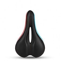 LHQ-HQ Mountain Bike Seat Breathable Hollow Groove Bicycle Saddle Comfortable Memory Foam Ladies And Men Sports Bike Mountain Bike Rubber Pad