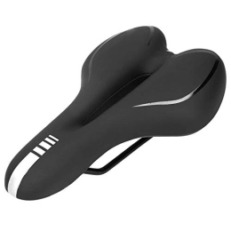 BuyWeek Bike Seat, Comfortable Bicycle Saddle for Women or Men Elastic Bicycle Seat Cycling Accessories for Mountain Road Bicycle Black