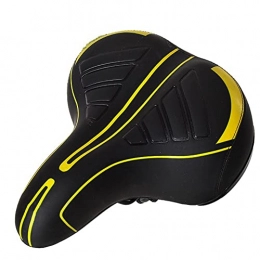 BYRDZD Spares BYRDZD Bicycle Saddle Mountain Bike Seat Cushion, Shock-absorbing Seat Cushion Riding Seat Big Butt Saddle Seat Bicycle Seat Cushion, Strong Effect, Large Buffer. (Color : Yellow)