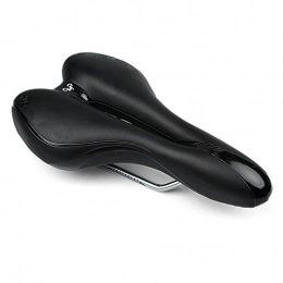 CHE^ZUO Mountain Bike Seat CHE^ZUO BICYCLE SADDLE Bicycle Cushion Silica Gel Filled Mountain Bike Road Car Breathability and Comfort Bicycle Ride Saddle Accessories, Black, 280 * 160Mm