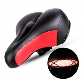 CHE^ZUO Mountain Bike Seat CHE^ZUO BICYCLE SADDLE Bicycle Seat Cushion Mountain Bike Saddle Thick Sitting Spring Reflective Damping Comfortable Soft Sponge, 250 * 200Mm Red and Black