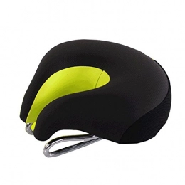 CHE^ZUO Mountain Bike Seat CHE^ZUO BICYCLE SADDLE Mountain Bike Thick Widen the Seat Cushion Comfort Health Elbow Soft Saddle Nose Pads On A Black-Green, 200 * 180Mm