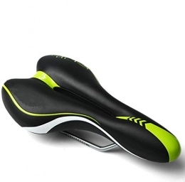 CHE^ZUO Mountain Bike Seat CHE^ZUO BICYCLE SADDLE Thick Comfortable Silicone Bicycle Riding A Bicycle Cushion, the Black-Green B, 280 * 160Mm Accessories