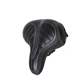 CHENMIAOMIAO Mountain Bike Seat CHENMIAOMIAO Bicycle Seat Soft and Comfortable Mountain Bike Saddle Stripe Thickening Shock Absorption Bicycle Cushion Bicycle Equipment (Color : A)