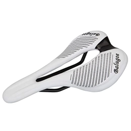 CLKPEN Spares CLKPEN Mountain Bike Seat with Central Relief Zone and Ergonomics Design Fit, Comfort Bike Saddle for Women Men MTB / Exercise Bike / Road Bike Seats, White