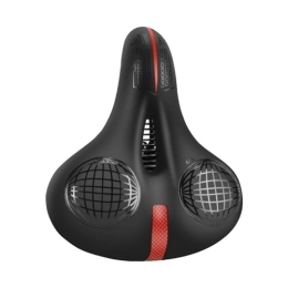 F Fityle Spares Comfort Bicycle Saddle Comfortable Soft Memory Foam Bicycle Saddle City Bikes Saddles Mountain Bike Saddles for Men Women, Black and Red