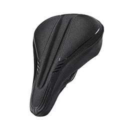 PAREKS Spares Comfort Bike Seat Silicone Soft Padded Bicycle Saddle Anti-Slip Waterproof Bike Saddle Cover Fit for Bicycle Mountain Road Bikes / 496 (Color : Black-Large)