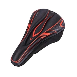 PAREKS Spares Comfort Bike Seat Silicone Soft Padded Bicycle Saddle Anti-Slip Waterproof Bike Saddle Cover Fit for Bicycle Mountain Road Bikes / 496 (Color : Flame-red)