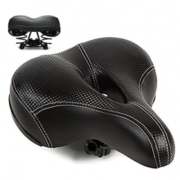 Zasole Spares Comfort Wide Bicycle Saddle, Waterproof Memory Foam Padded Soft Bike Cushion, Breathable Shock Resistance Bike Seat - Universal, Black