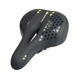 Comfortable Bicycle Saddle Gel Saddle Gel Bicycle Saddle With Taillight Padded Saddle For Men And Women, For Mountain Bikes, Road Bikes And Trekking Bikes, Waterproof, Breathable, Safety, Suitable, Black, Bright Green