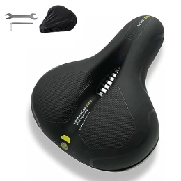 ZxrFxr Mountain Bike Seat Comfortable Bike Seat Cushion Bicycle Seat for Men Women with Dual Shock Absorbing Ball Memory Foam Waterproof Wide Bicycle Saddle Fit for Indoor Mountain Road Bikes (Color : Yellow)