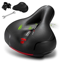 GREAN Mountain Bike Seat Comfortable Bike Seat Cushion -Bicycle Seat for Men Women with Dual Shock Absorbing Ball Memory Foam Waterproof Wide Bicycle Saddle Fit for Stationary / Exercise / Indoor / Mountain / Road Bikes