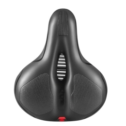 Comfortable Bike Seat Cushion Bike Saddle Mountain Bicycle Accessories for Men Women Soft Wide Bike Seat Cushion Dual Shock Absorbing with Reflective Strip,Red