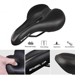 LETTON Mountain Bike Seat Comfortable Bike Seat- Gel Water & Dust Resistant Cover, Shock Absorbing Extra Soft Large Bicycle Saddle Replacement, Design for Mountain Bikes, Road Bikes, Men and Women