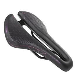 Soyeacrg Mountain Bike Seat Comfortable Memory Foam Mountain Road Bike Saddle for Men Women Soft Breathable Waterproof Replacement Cushion for MTB WTB BMX Exercise Bikes Indoor Outdoor Cycling, Purple