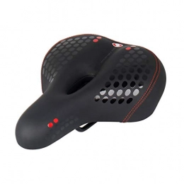 XIJE Mountain Bike Seat Comfortable mountain bike saddle, foam padded leather bike saddle, taillights, waterproof, soft, breathable, suitable for mountain bikes, most bikes-red