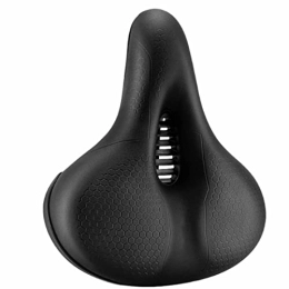 Generic Spares Comfortable Oversized Bike Seat, Mountain or Road Bikes, Extra Wide Bicycle Saddle Replacement with Memory Foam Cushion, Black3, One Size