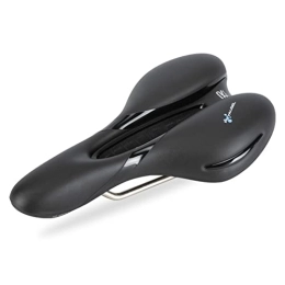 Soyeacrg Mountain Bike Seat Comfortable Racing Bicycle Seat Cushion Hollow Breathable Soft Silicone Padded Mountain Bike Saddle Road Riding Accessories for MTB BMX Road Riding Specialized, Black