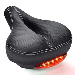 Contever Mountain Bike Seat Contever Bike Seat with Taillight for Men Women Comfortable Wide Bicycle Saddle Soft Bike Saddle Cushion Waterproof MTB Road Bike Saddle Dual Spring Designed Fit Most Bikes