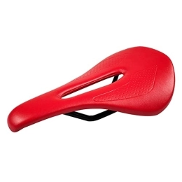 COUYY Mountain Bike Seat COUYY Bicycle seat saddle road bike saddle mountain bike racing seat cushion pu breathable soft seat cushion black, Red