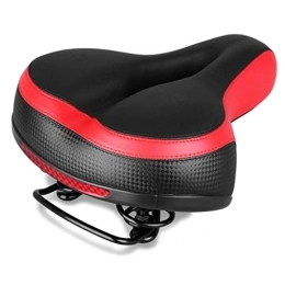 COUYY Spares COUYY Waterproof Dual-spring Bike Seat Soft Extra Comfort Foam Wide Bike Saddle Pad Unisex for Mountain Bike Road Bike, Red