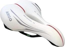 Cucuba Spares CUCUBA Montegrappa Saddle with Anti-Prostate Hole for Trekking, Cross and MTB Bikes in Synthetic Leather Mod. Argo White