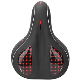 Evonecy Mountain Bike Seat Cycling Cushion, Bike Pad, Ergonomic for Mountain Bicycle Bicycle Part Cycling Accessory Replacement(red, Non-porous (solid type) large saddle)