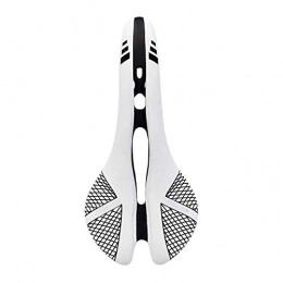 CZLSD Carbon Road Bicycle Saddle hollow Full Carbon Mountain Bike Saddle/seat/Carbon MTB Saddle + Leather 115g (Color : WHITE)