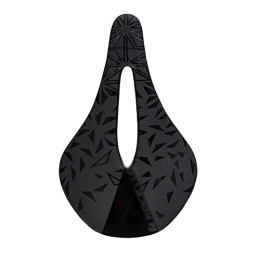 DEPILA Spares DEPILA Bicycle Bike Seat Bicycle Seat Cusion Carbon Fiber Bicycle Saddle Ultraligh Breathable Comfortable Shockproof Mountain Road Cycling Parts Seat (Color : Black 155MM)