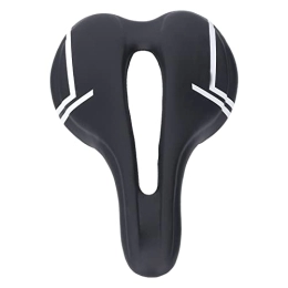 Dewin Spares DEWIN Mountain Bike Saddle Cushion Microfiber PU Leather Hollow Breathable for Road Riding(black and white)