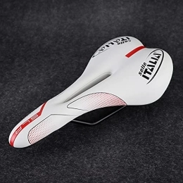 DFGDFG Spares DFGDFG Mtb bicycle saddle comfortable hollow mountain road bike seat men women outdoor cycling cushion vtt leather mat riding parts (Color : White01)
