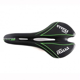 DHJZS Spares DHJZS Lightweight Professional Bicycle Saddle For Man Women Road Mtb Mountain Bike Seat Cycling Seat Riding Saddle (Color : Black green)