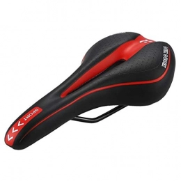 DHJZS Mountain Bike Seat DHJZS Road Bike Saddle Mountain MTB Comfort Saddle Bike Bicycle Cycling Seat Cushion Pad Black Red Color (Color : Red)