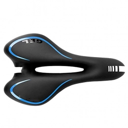 DiaTech Spares DiaTech Bike Saddle Hollow Ergonomic Bicycle Seat with Reflective Strip Comfortable And Soft Wid Suitable for MTB Mountain Bike, Folding Bike, Road Bike, Blue