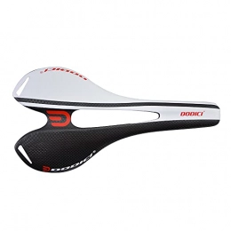 DODICI Spares DODICI Full Carbon Fiber Ultralight Comfortable Bike Seat, Universal Fit for Outdoor Bikes and Mountain Bike Suspension Carbon Fiber Bicycle Saddle for Women and Men，Ergonomic Design, White