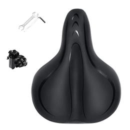 DSFHKUYB Spares DSFHKUYB Comfortable Bike Seat Bicycle Saddle Thickening of The Memory Sponge Waterproof Replacement Leather Bike Saddle for Mountain Bike, Black
