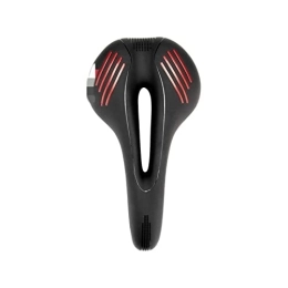 DSFHKUYB Spares DSFHKUYB LINGJ SHOP Bicycle Saddle Breathable Mountain Bike Seat PU Leather Road Bike Seat Cushion Sponge Filled Comfortable Cycling Supplies (Color : Black)