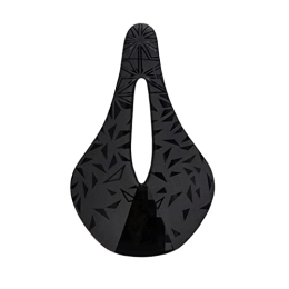 DSFHKUYB Mountain Bike Seat DSFHKUYB LINGJ SHOP Bicycle Seat Cusion Carbon Fiber Bicycle Saddle Ultraligh Breathable Comfortable Shockproof Mountain Road Cycling Parts (Color : Black 155MM)