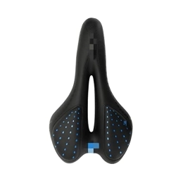 DSFHKUYB Spares DSFHKUYB LINGJ SHOP Comfortable Bicycle Saddle MTB Mountain Road Bike Seat Soft PU Leather Hollow Breathable Cushion Cycling Accessories Bike Seats (Color : Blue)