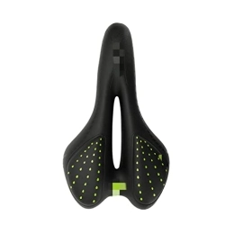 DSFHKUYB Mountain Bike Seat DSFHKUYB LINGJ SHOP Comfortable Bicycle Saddle MTB Mountain Road Bike Seat Soft PU Leather Hollow Breathable Cushion Cycling Accessories Bike Seats (Color : Green)