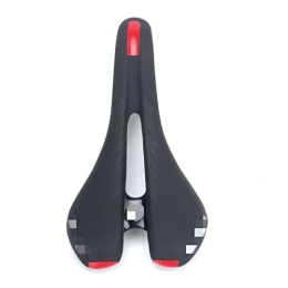DSFHKUYB Mountain Bike Seat DSFHKUYB LINGJ SHOP Comfortable Saddle MTB Road Bike Hollow Breathable Seat Leather Bicycle Cushion Mountain Bike Seat Cycling Accessories (Color : Red)
