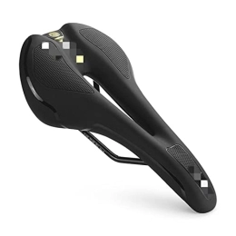 DSFHKUYB Spares DSFHKUYB LINGJ SHOP Cycling Saddle Hollow Middle Hole Breathable Waterproof Comfortable Seat Outdoor Sports Road Mountain Bike Cushion Compatible With Men (Color : Black)