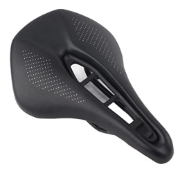 yaogohua Mountain Bike Seat Durable Black PU Leather Bike Seat, Bicycle Cycling Seat Cushion Saddle for Mountain Road Bike Accessories Bicycle Saddle Fit for Stationary / Exercise / Indoor / Mountain / Road Bikes