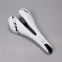 DYHM Spares DYHM Ergonomic Bike Ec90 Bicycle Saddle Comfort Road Mtb Mountain Bike Cycling Saddle Seat Cushion Bike Leather EC90 Saddle Pad 2 Colors cycle accessories (Color : White)