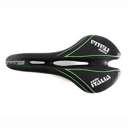 DYQ Spares DYQ Bicycle Seat New MTB Bicycle Saddle Ultralight Selle Italia Mountain Bike Seat Ergonomic Comfortable Wave Road Bike Saddle Cycling Seat (Color : Black green)