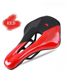 DYQ Mountain Bike Seat DYQ Bicycle Seat Saddle MTB Road Bike Saddle Mountain Bike Racing Saddle PU Breathable Soft Seat Ergonomic Cushion (Color : Red)