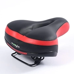 EBIKELING Spares EBIKELING Red Bike Seat Dual Shock Absorbing Soft Comfortable Padded Bicycle Seat Cushion for Men Women Comfort - Memory Foam Universal Fit Bike Saddle for Exercise Outdoor Mountain Bikes