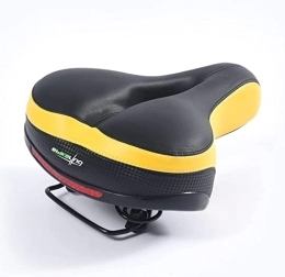 EBIKELING Spares EBIKELING Yellow Bike Seat Dual Shock Absorbing Soft Comfortable Padded Bicycle Seat Cushion for Men Women Comfort - Memory Foam Universal Fit Bike Saddle for Exercise Outdoor Mountain Bikes