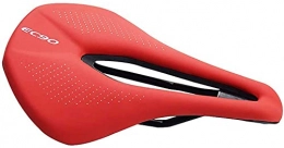 GCX Mountain Bike Seat EC90 Bike Seat Lightweight Gel Bike Saddle Breathable Bicycle Seats Ergonomic Design for Mountain Road Bikes Cycling (Color : Red)