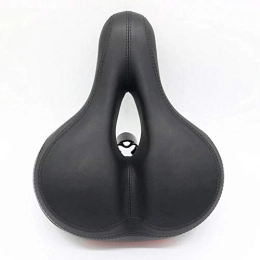 ECOMN Spares ECOMN Black Bike Seat Bicycle Seat Saddle Large Hollow Soft Comfort with Shock Absorber Ball Red Highlight Reflective Strip